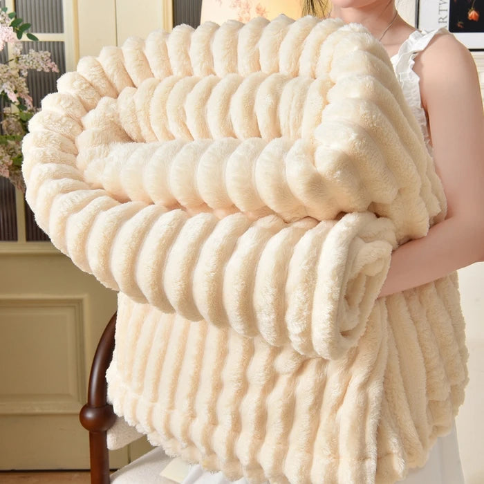 Flannel Blanket Queen Size Spring Autumn Warm Blankets for Bedgradient Color Soft Plush Sofa Throw Blanket