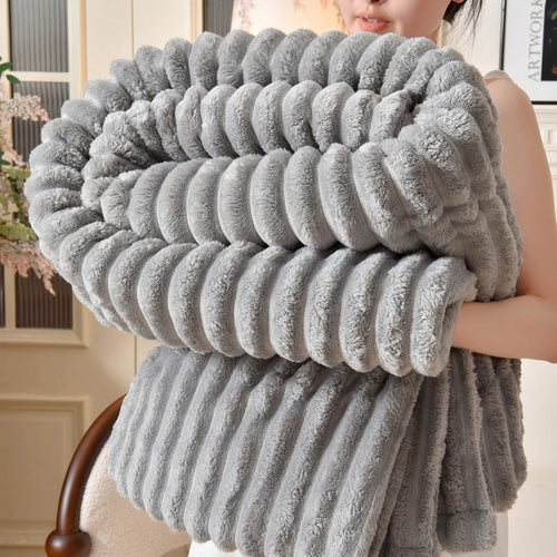 Flannel Blanket Queen Size Spring Autumn Warm Blankets for Bedgradient Color Soft Plush Sofa Throw Blanket